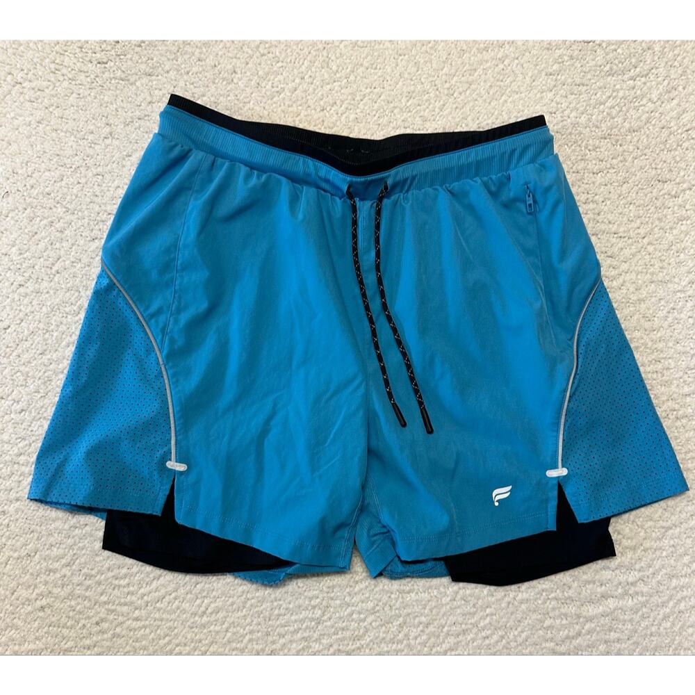 Fabletics Mens 2 in 1 Shorts Large